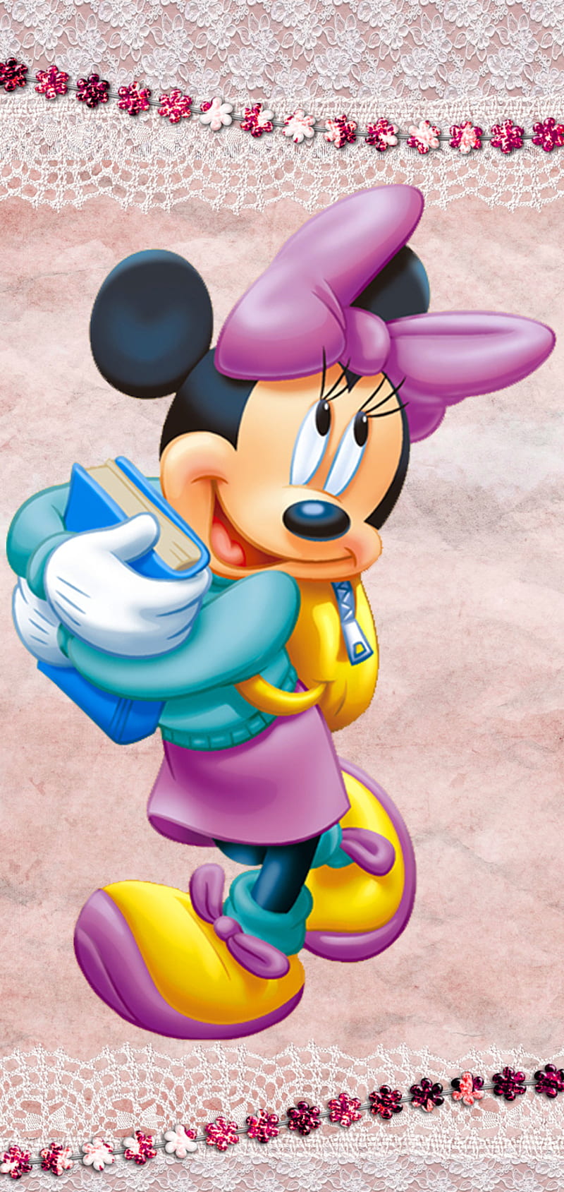 Download Disney Christmas Iphone Mickey Kissing Minnie Wallpaper   Wallpaperscom