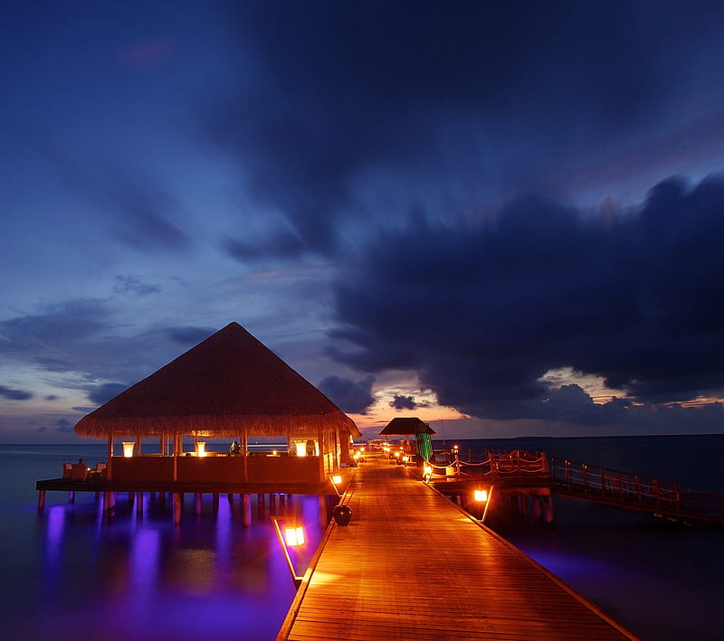 Beautiful Resort, beach, blur, holiday, maldives, water, HD wallpaper