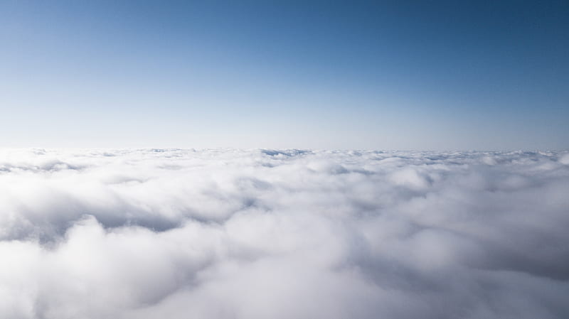 thick white clouds, HD wallpaper
