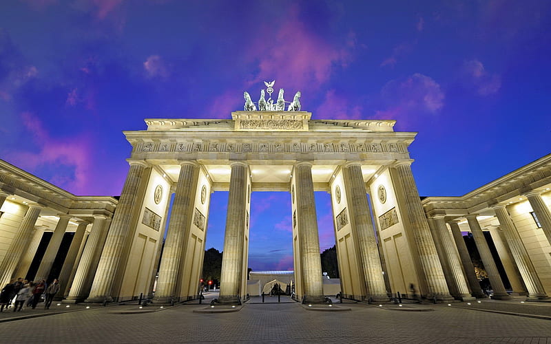 Brandenburg Gate, Berlin, Germany, gate, Brandenburg, Germany, Berlin, HD wallpaper
