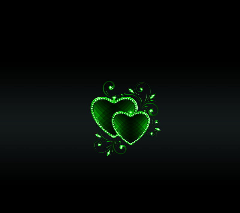 green heart, art, desenho, flirt, love, new, nice, romantic, HD wallpaper