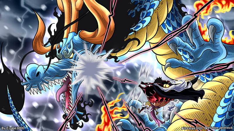 One Piece, Monkey D. Luffy , Kaido (One Piece), HD wallpaper