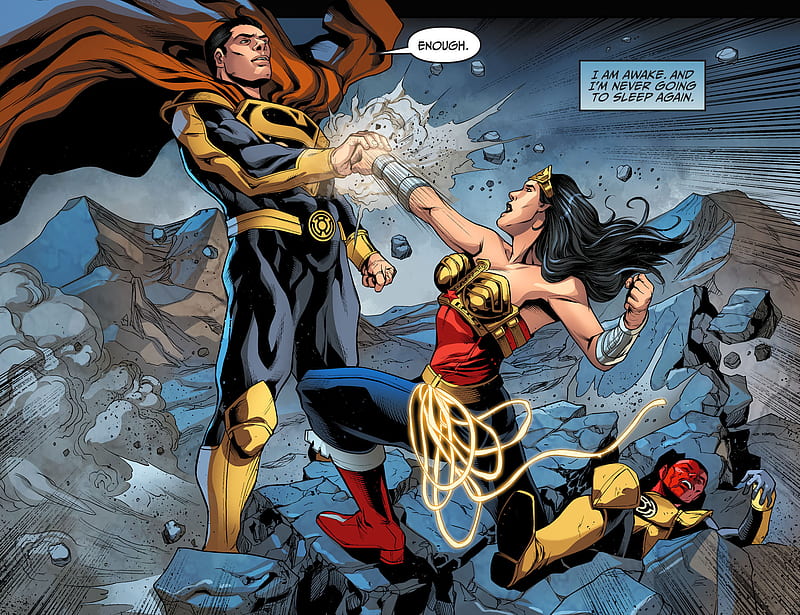 Comics, Injustice: Gods Among Us, DC Comics, Diana Prince, Lasso of Truth, Sinestro (DC Comics), Superman, Wonder Woman, Yellow Lantern, HD wallpaper