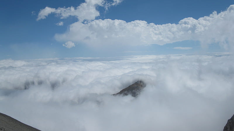 Mount Lougheed, Clouds, Canada, Kananaskis, Rocky Mountains, HD wallpaper