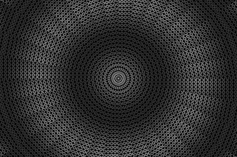 Abstract, Kaleidoscope, Black & White, HD wallpaper