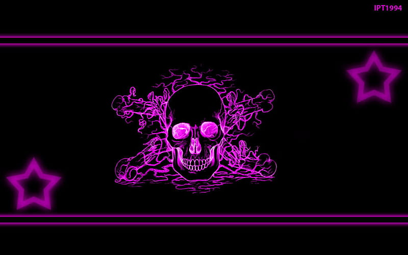 PURPLE SKULL, purple, skull, background, HD wallpaper