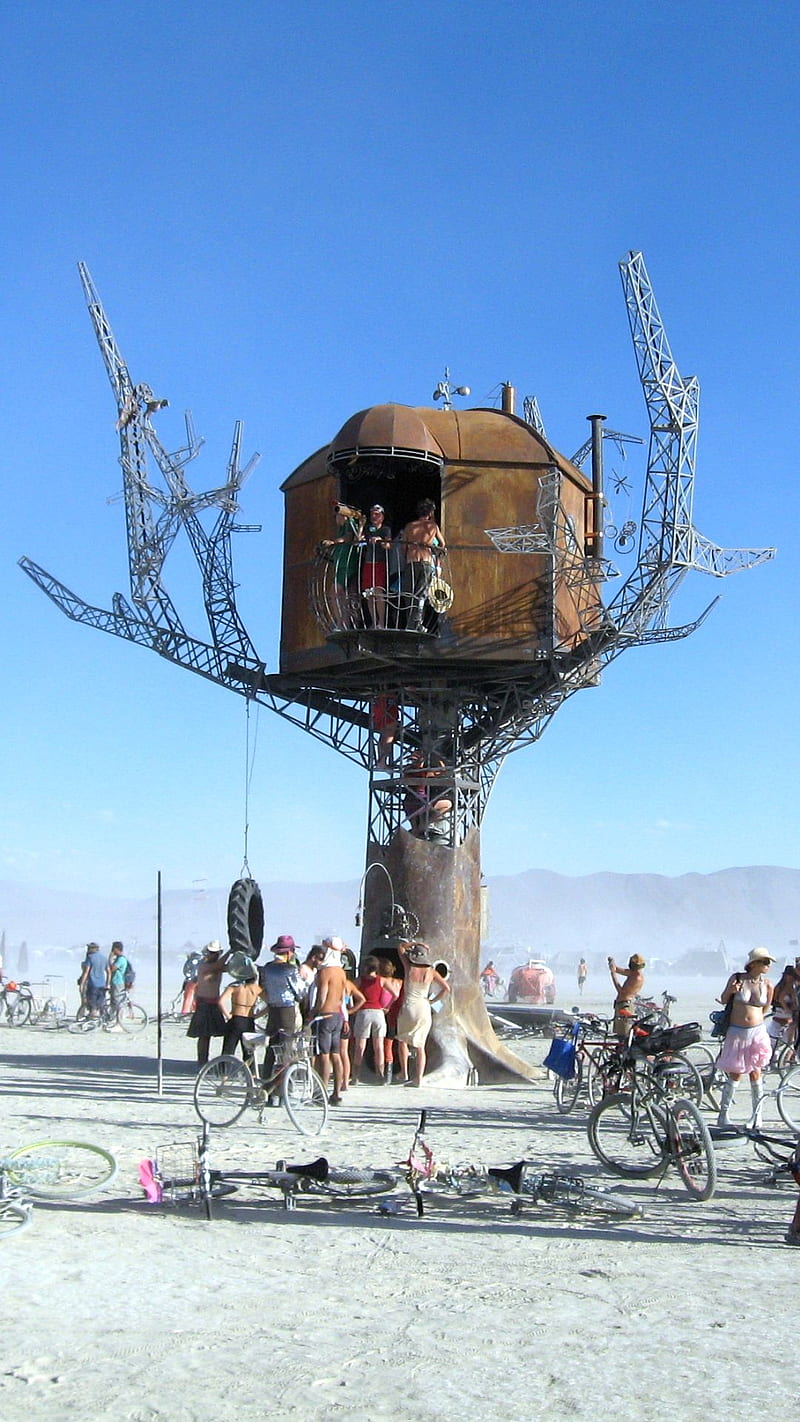Burning Man, black rock, desert, festival, nevada, HD phone wallpaper
