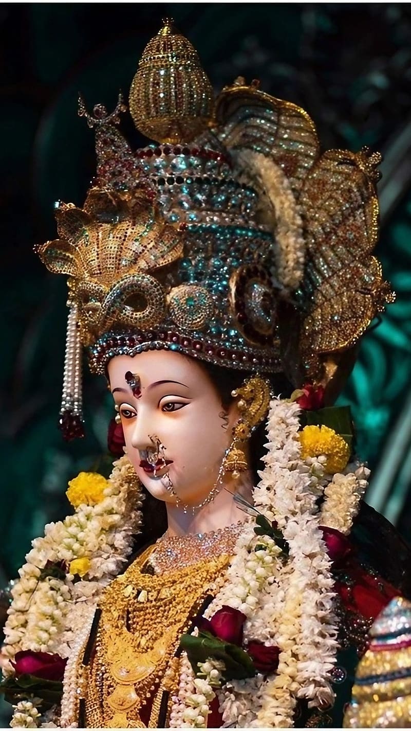 Mata Rani, Flowers, goddess, devi maa, HD phone wallpaper | Peakpx