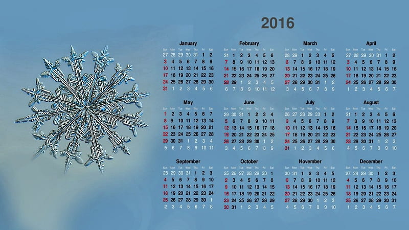 Calendar, bacground, numbers, latter, snowflakes, HD wallpaper