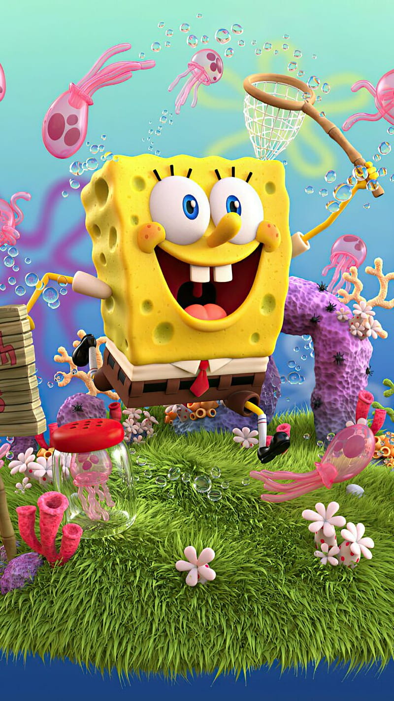 SpongeBobSquarePants, cartoon, cartoon network, HD phone wallpaper