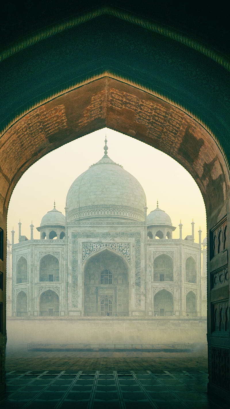 Taj Mahal through the entrance , monument, HD phone wallpaper
