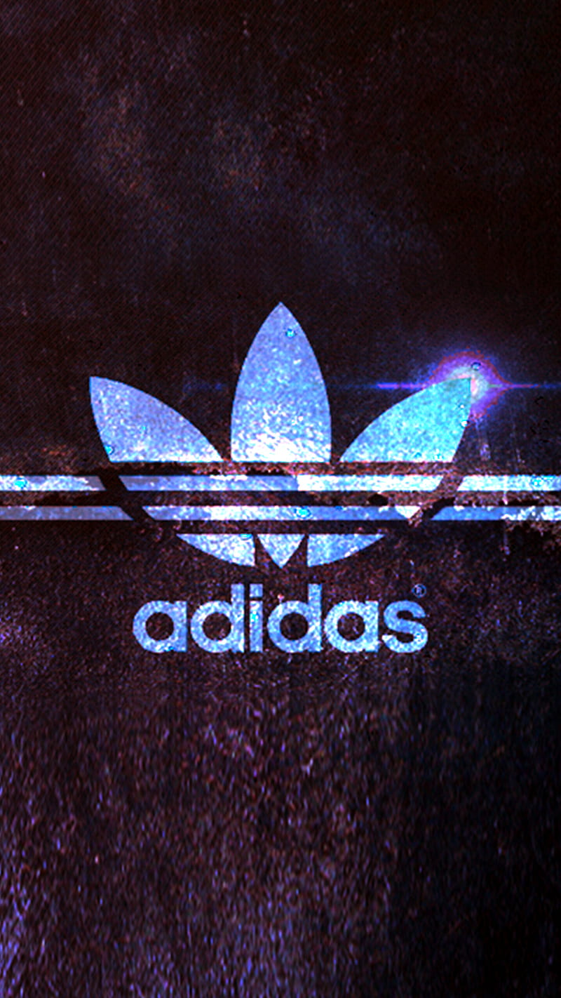 adidas blue, adidas, brand, logo, HD phone wallpaper