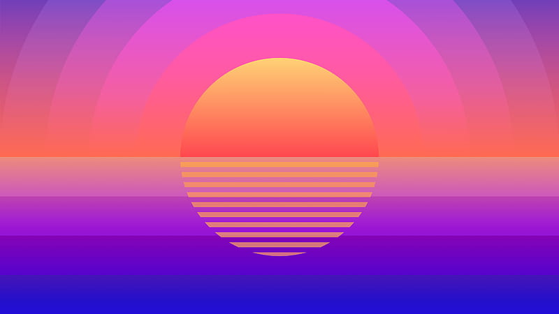 Summer Time Sunset , abstract, HD wallpaper