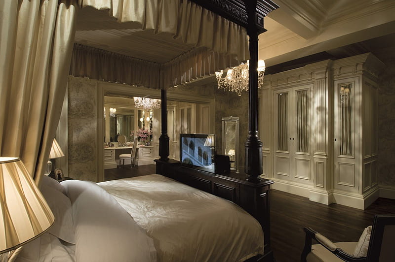 Beautiful Bedroom, luxury bedroom, bedroom, rich bedroom, HD wallpaper