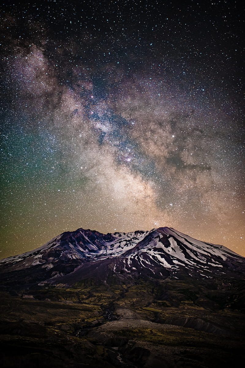 Night Sky Clouds Shooting Star Grassland Landscape Scenery 4K Wallpaper  iPhone HD Phone #4430f