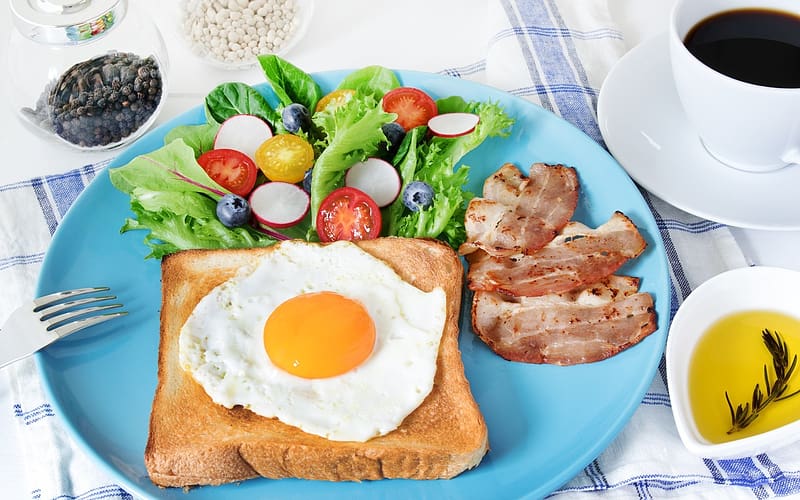 Food, Coffee, Still Life, Cup, Egg, Toast, Breakfast, Bacon, HD wallpaper