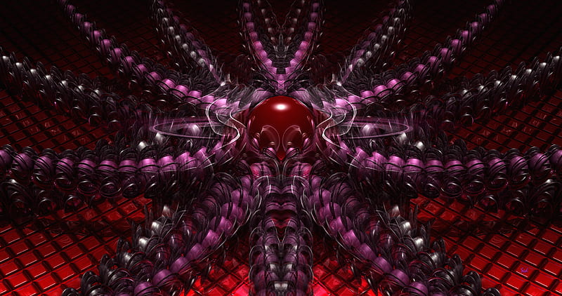 fractal, shapes, ball, 3d, HD wallpaper