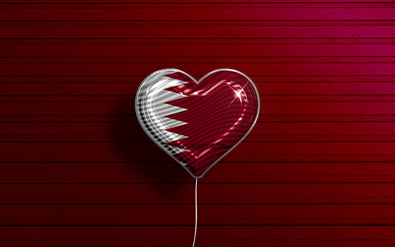 I Love Qatar realistic balloons, purple wooden background, Asian countries, Qatari  flag heart, HD wallpaper | Peakpx