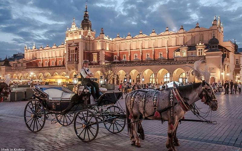 Market in Krakow, Poland, Poland, Krakow, horse, market, HD wallpaper
