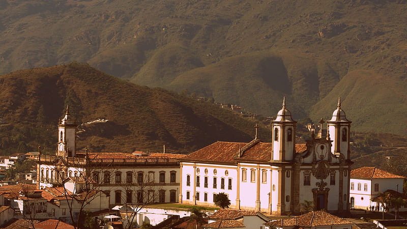 Ouro Preto, museum, brazil, minas gerais, church, old, HD wallpaper