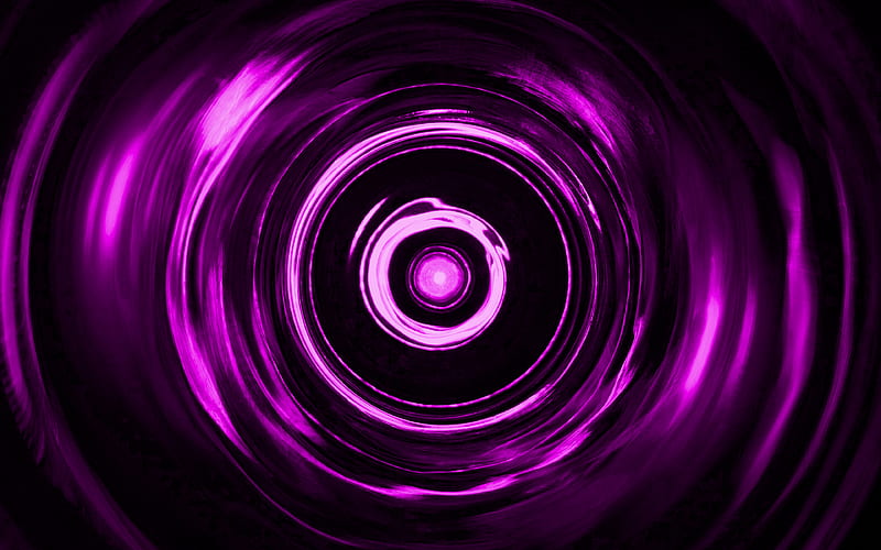 violet spiral background violet vortex, spiral textures, 3D art, violet waves background, wavy textures, violet backgrounds, HD wallpaper