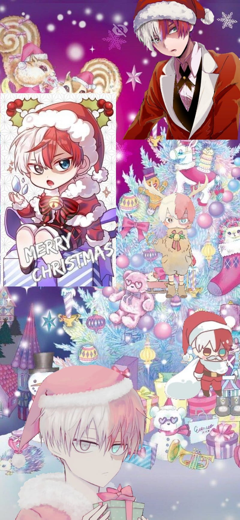 Todoroki , christmas, mha, myheroacademia, todoroki, HD phone wallpaper