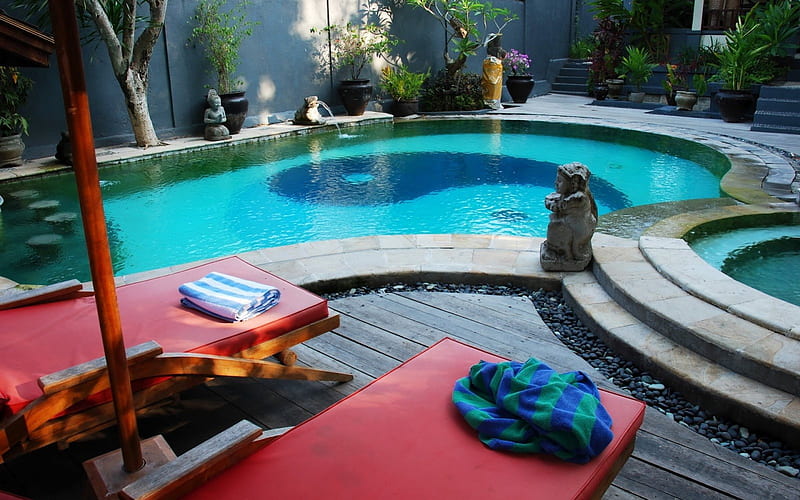pool water, aa, relax, vacancy, HD wallpaper