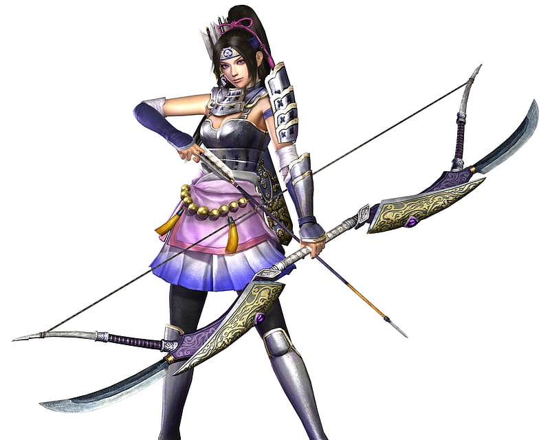 The Archer, female, bow, sexy, arrow, armor, cute, warrior, girl, anime, hot, anime girl, weapon, white, HD wallpaper