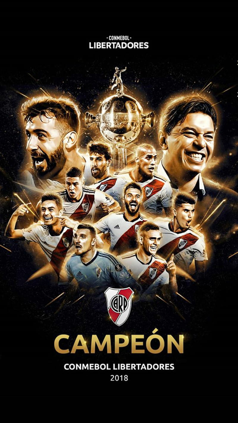 River Plate, 2018, campeon, conmebol libertadores, HD phone wallpaper