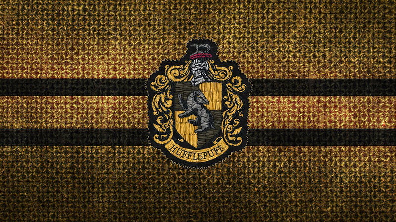 Harry Porter Hufflepuff Badge In Brown Background Hufflepuff, HD wallpaper