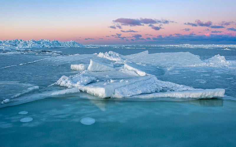 Icy Sea in Latvia, Latvia, ice, winter, sea, HD wallpaper