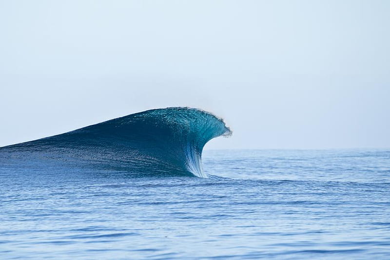 Breaking Wave, breaking, ocean, sea, blue, wave, HD wallpaper