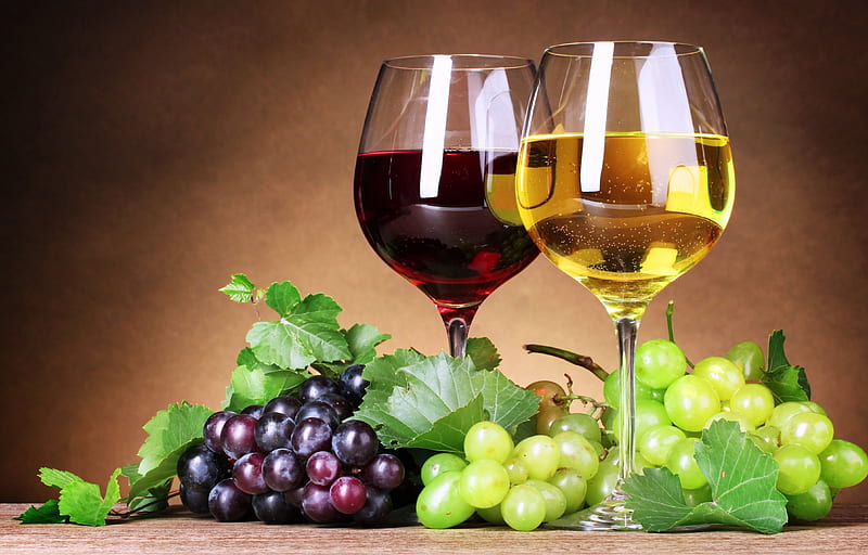 Wine, drinks, glasses, wine glasses, grape, grapes, glass, alcohol, red wine, berry, berries, drink, HD wallpaper