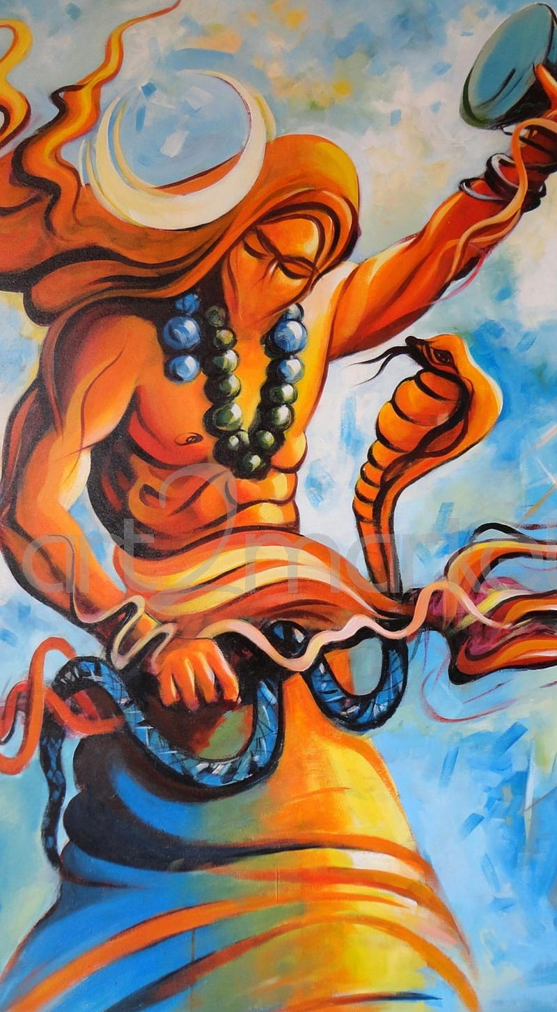Lord Shiva Acrylic Painting Acrylic Painting By Pushkar Saxena |  absolutearts.com
