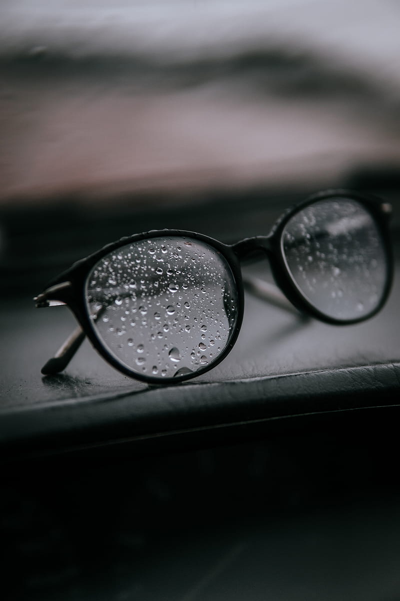 glasses, drops, glass, wet, HD phone wallpaper