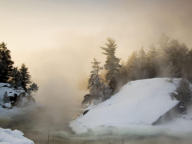 cold winter-beautiful winter landscape, HD wallpaper