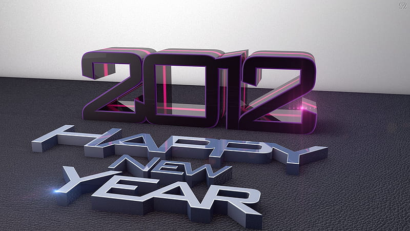 Happy New Year-2012 Year theme 03, HD wallpaper
