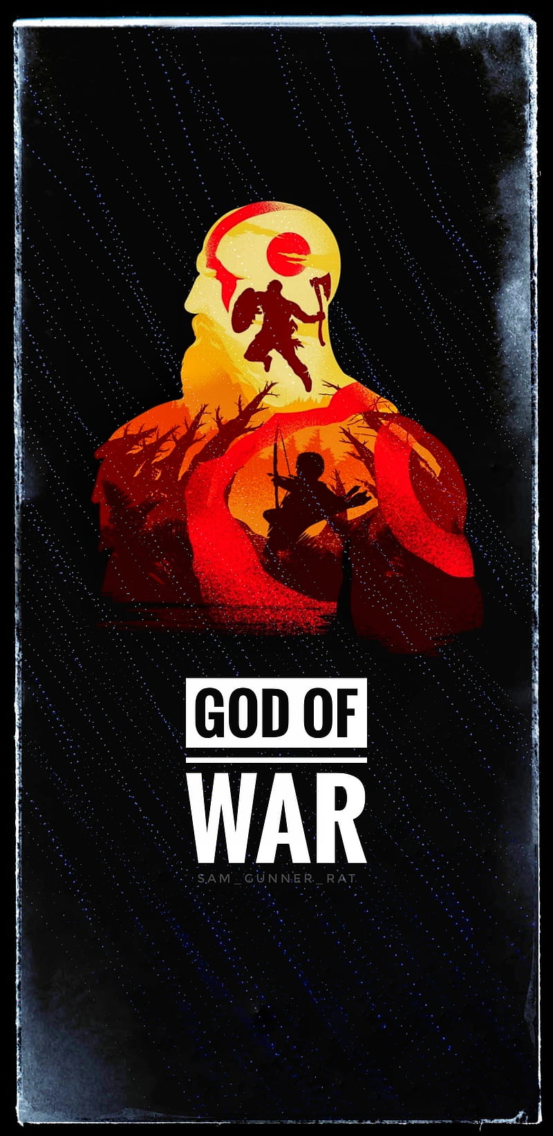 God of War, gaming, gow, kratos, minimalist, ps4, HD phone wallpaper