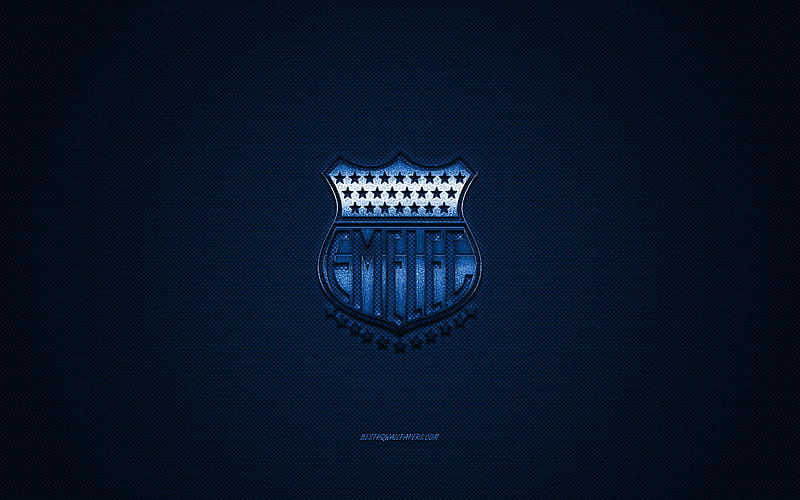 CS Emelec, Ecuadorian football club, Ecuadorian Serie A, blue logo, blue carbon fiber background, football, Guayaquil, Ecuador, CS Emelec logo, Emelec FC, HD wallpaper