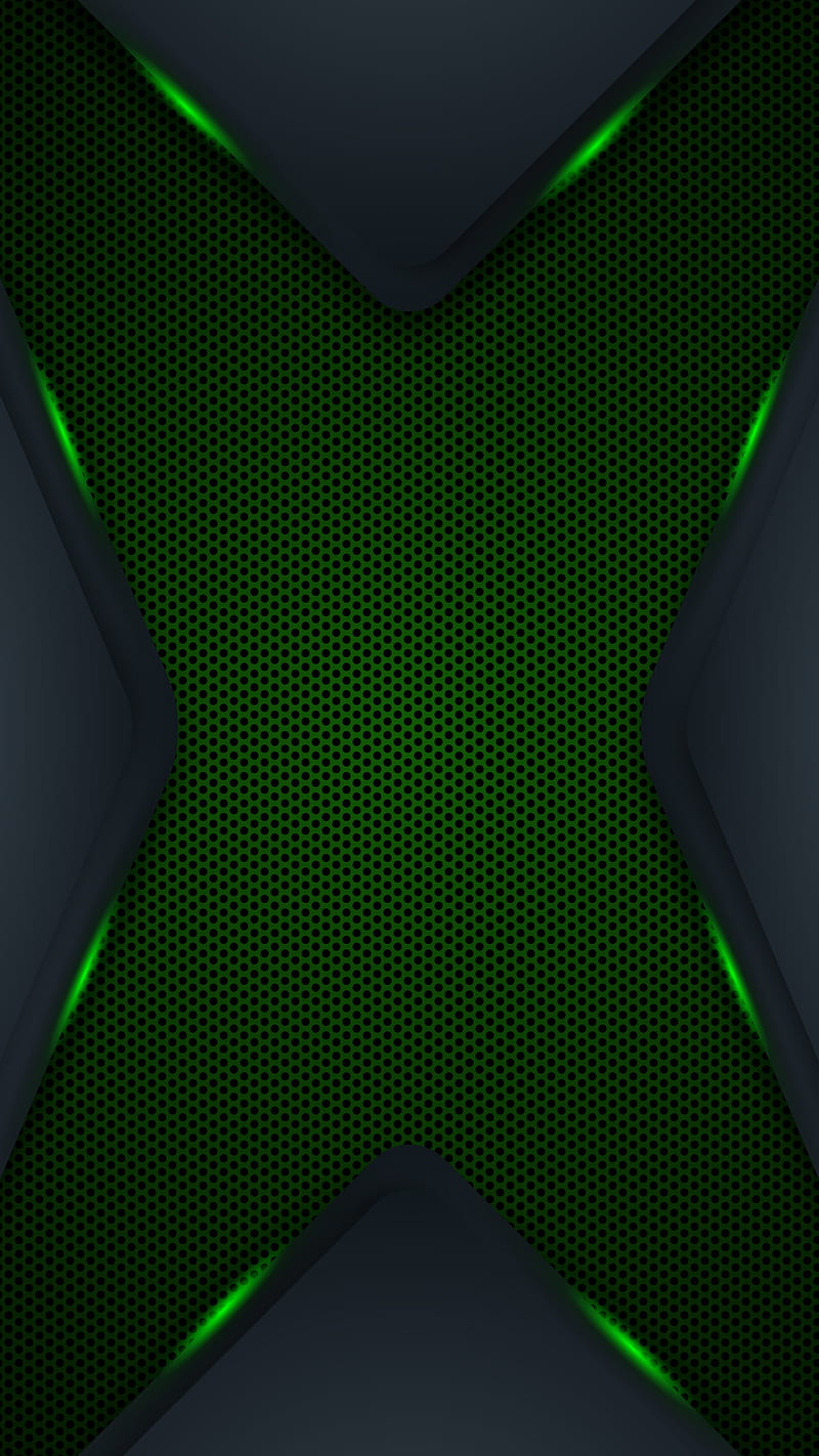 Green Metal, futuristic, gaming, glowing, metallic, neon, sci fi, sci-fi, shiny, HD phone wallpaper