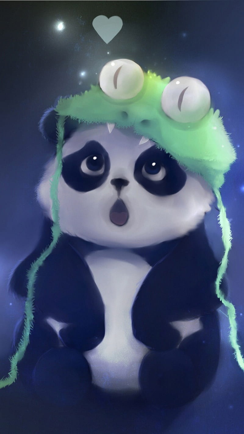 Cute Panda , cute panda, art, animation, nature, animal, HD mobile wallpaper