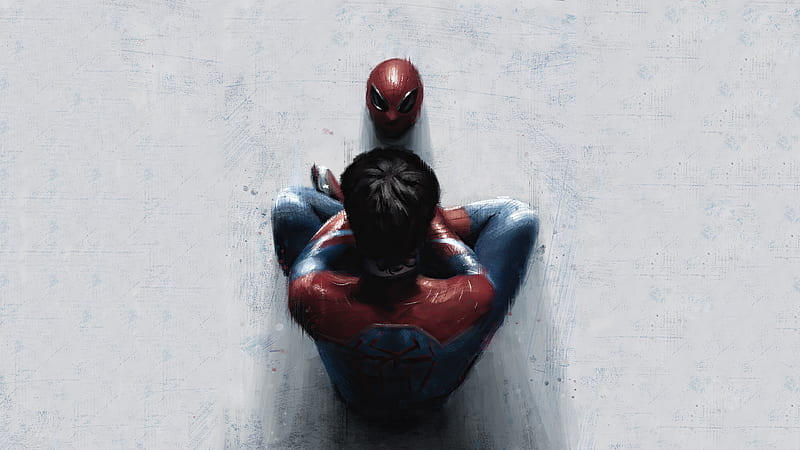 Spiderman Down, spiderman, superheroes, artwork, artist, artstation, HD wallpaper