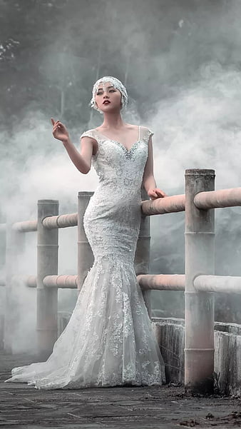 silver asian dress