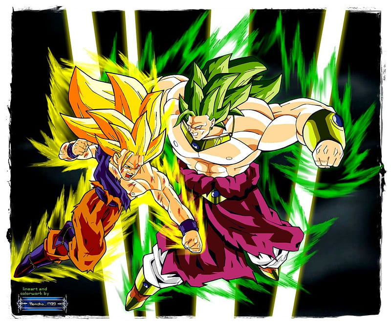 Finished Drawing Fan art Goku Ssj 3 Vs Majin Vegeta Ssj Dragon