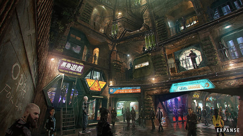 futuristic housing, buildings, cyberpunk, Sci-fi, HD wallpaper