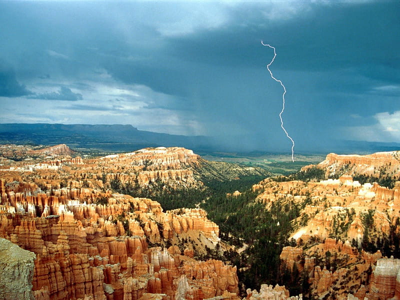 Untitled , bryce canyon, utah, bryce canyon national park, lightning, HD wallpaper