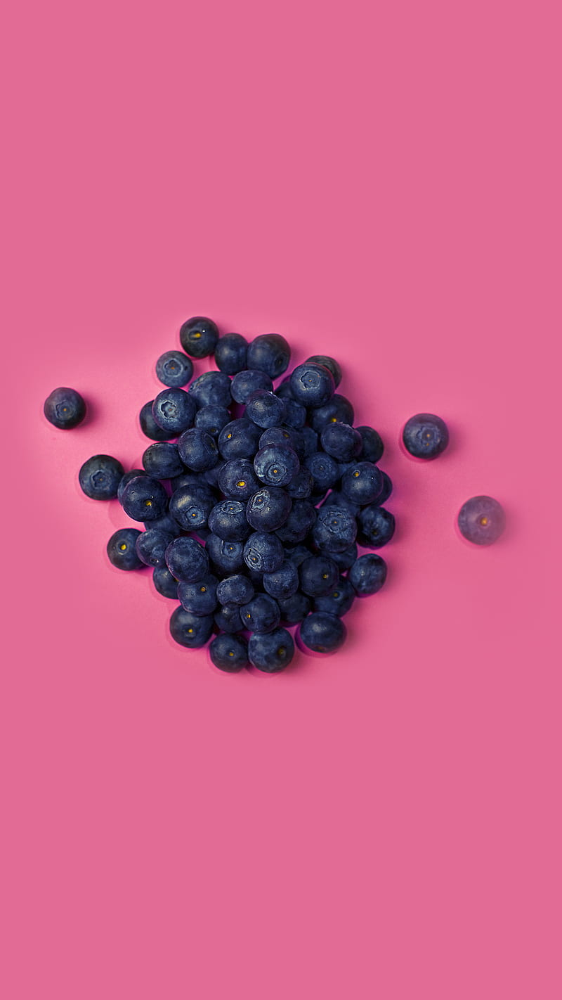 iPhone11 . food blueberry pink art nature, Blueberries, HD phone wallpaper