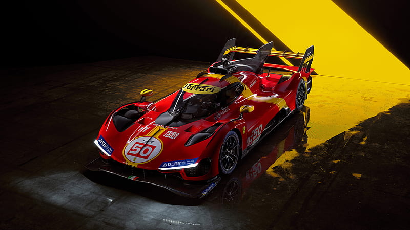 2023 Ferrari 499P, Endurance Racing, Hybrid, Race Car, Turbo, V6, HD wallpaper