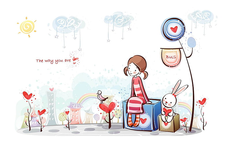 the way you are-Romantic Valentines Day Vector album, HD wallpaper