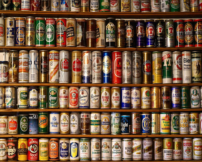 Beer Shelves, beers, collection, HD wallpaper
